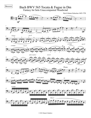 Bach BWV 565 Tocatta and Fugue Bassoon Study