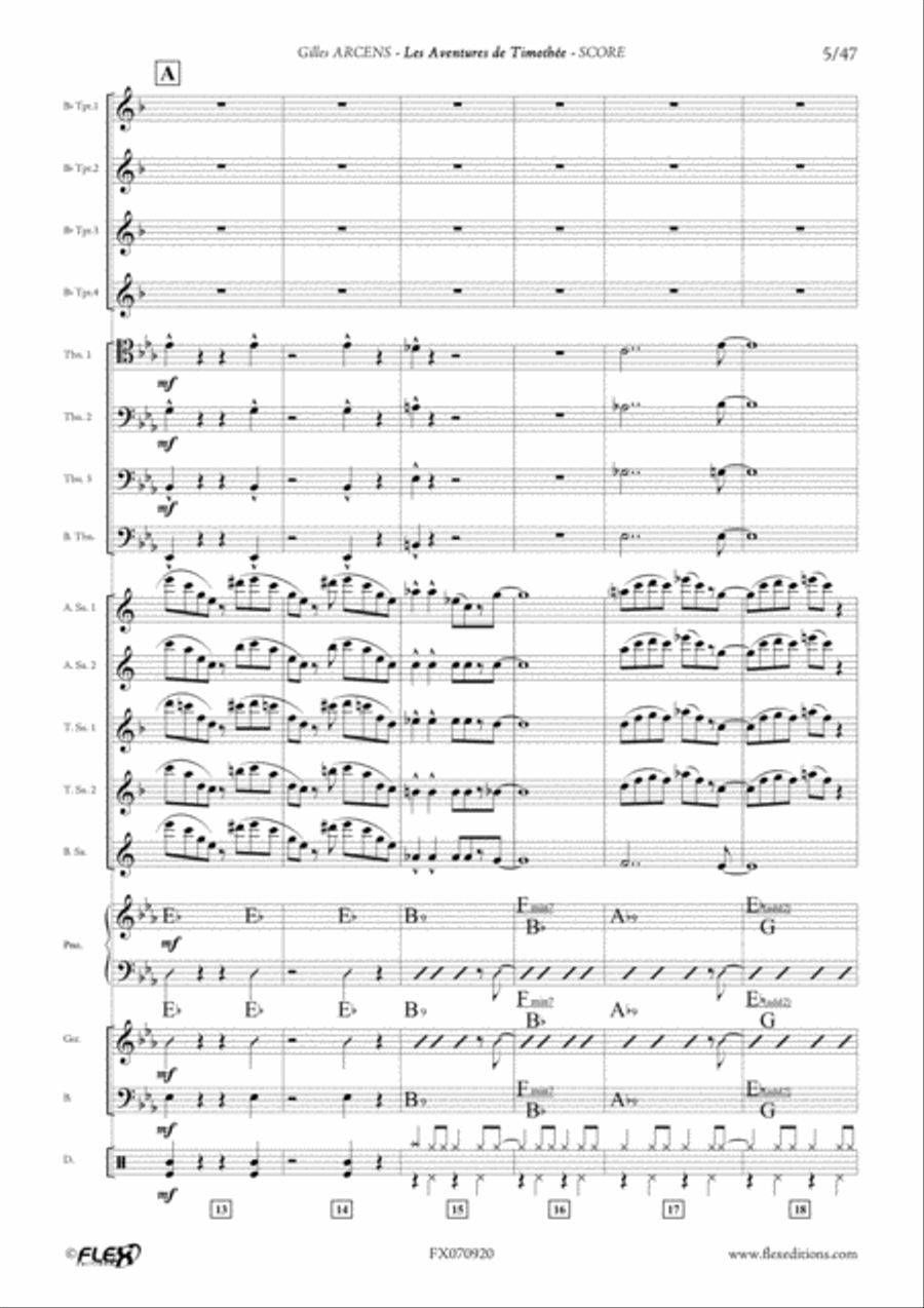 Les aventures de timothee Big Band scores gallery preview page 5