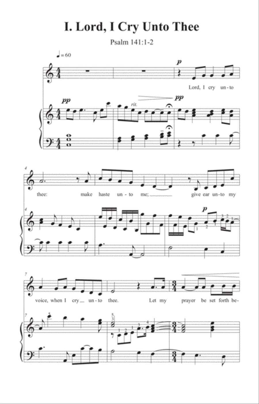 Three Psalm Portions Soprano Voice scores gallery preview page 3