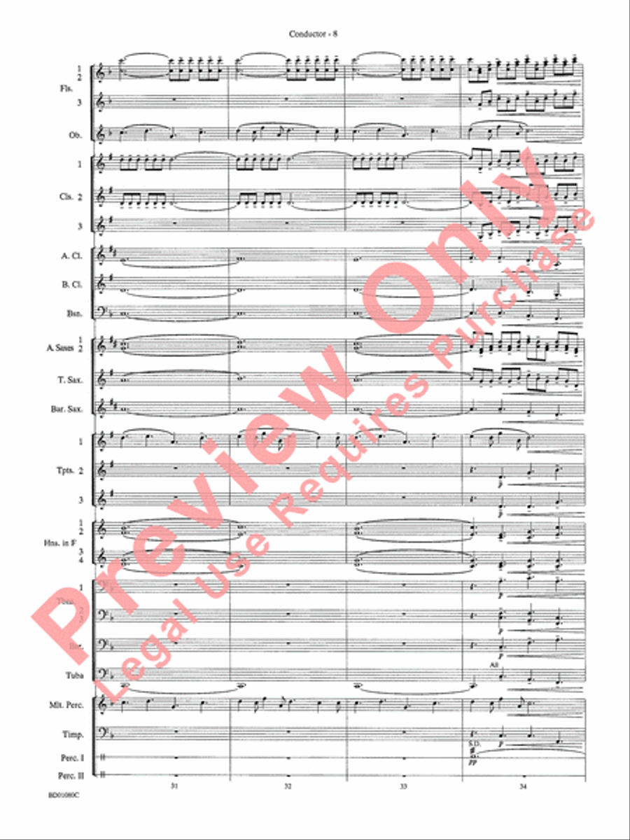 O Holy Night Concert Band scores gallery preview page 10