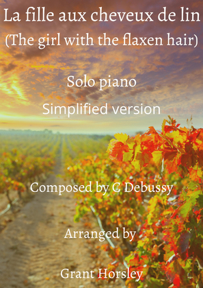 "The Girl with the Flaxen Hair" Piano solo-Simplified version