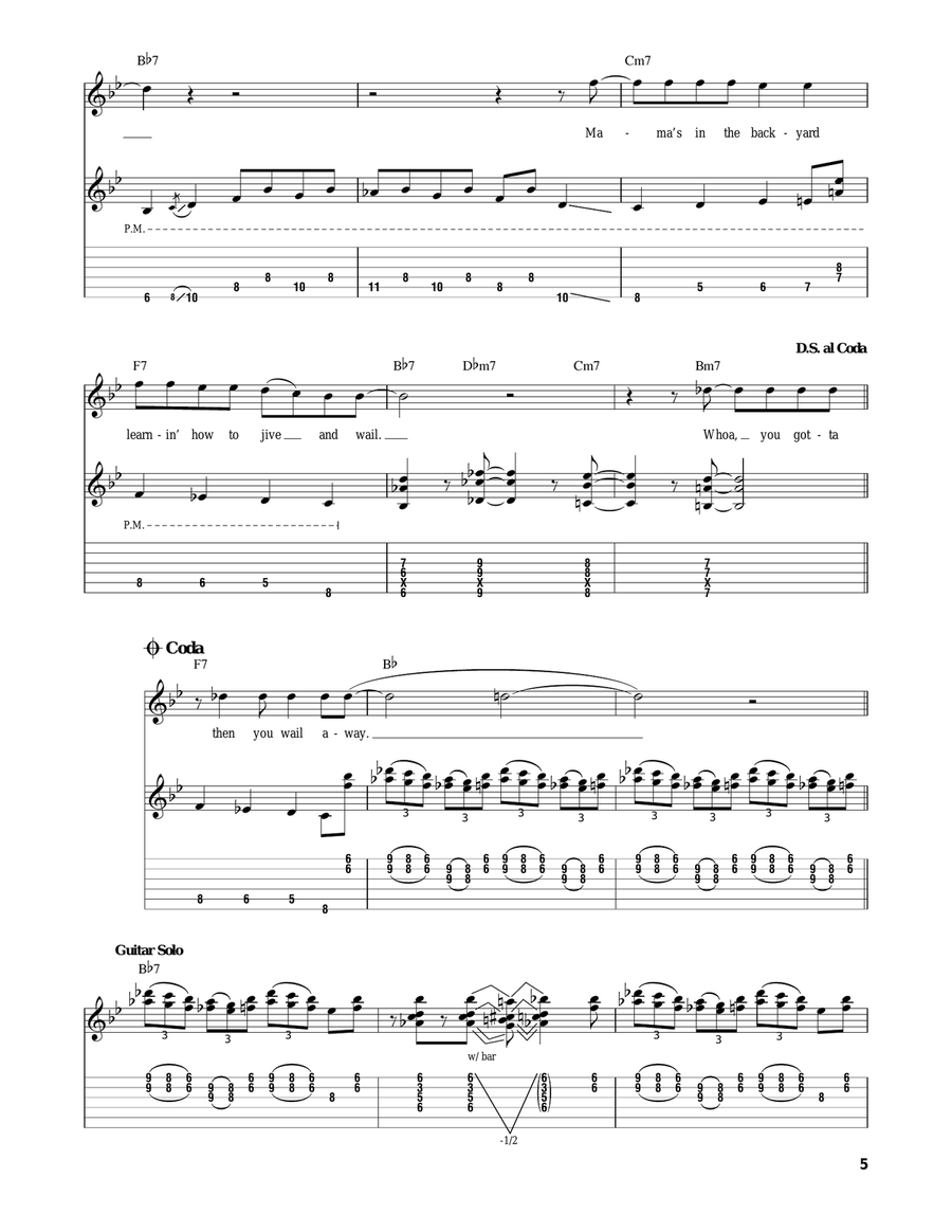 Jump, Jive An' Wail Acoustic Guitar scores gallery preview page 5