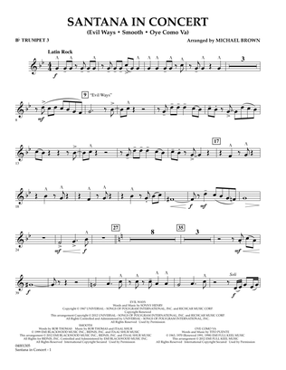 Santana In Concert - Bb Trumpet 3
