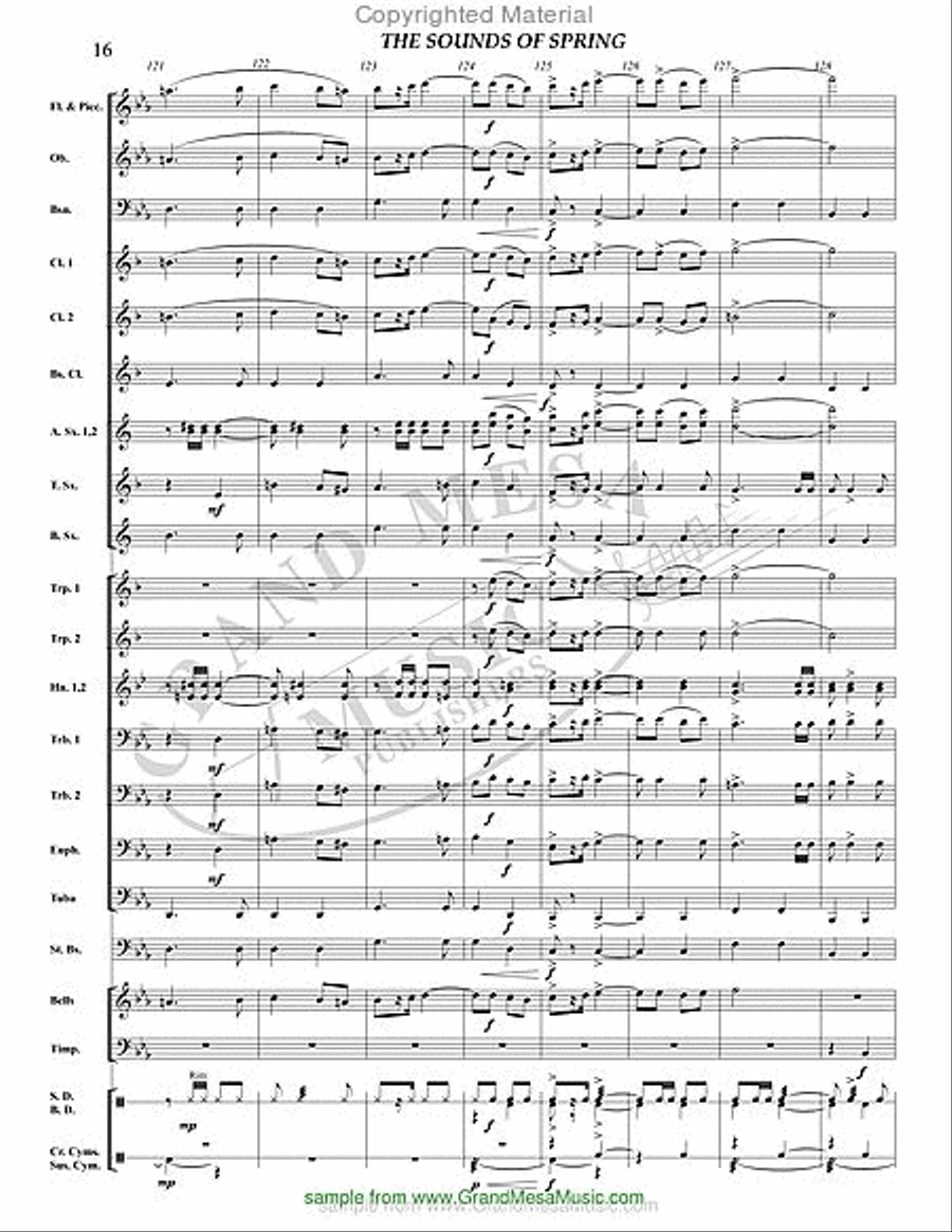 The Sounds of Spring The Sounds of Spring Concert Band scores gallery preview page 17