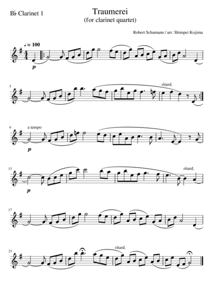 Schumann : Traumerei (for Clarinet Quartet) image number null