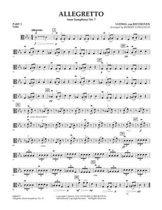 Allegretto (from Symphony No. 7) - Pt.3 - Viola