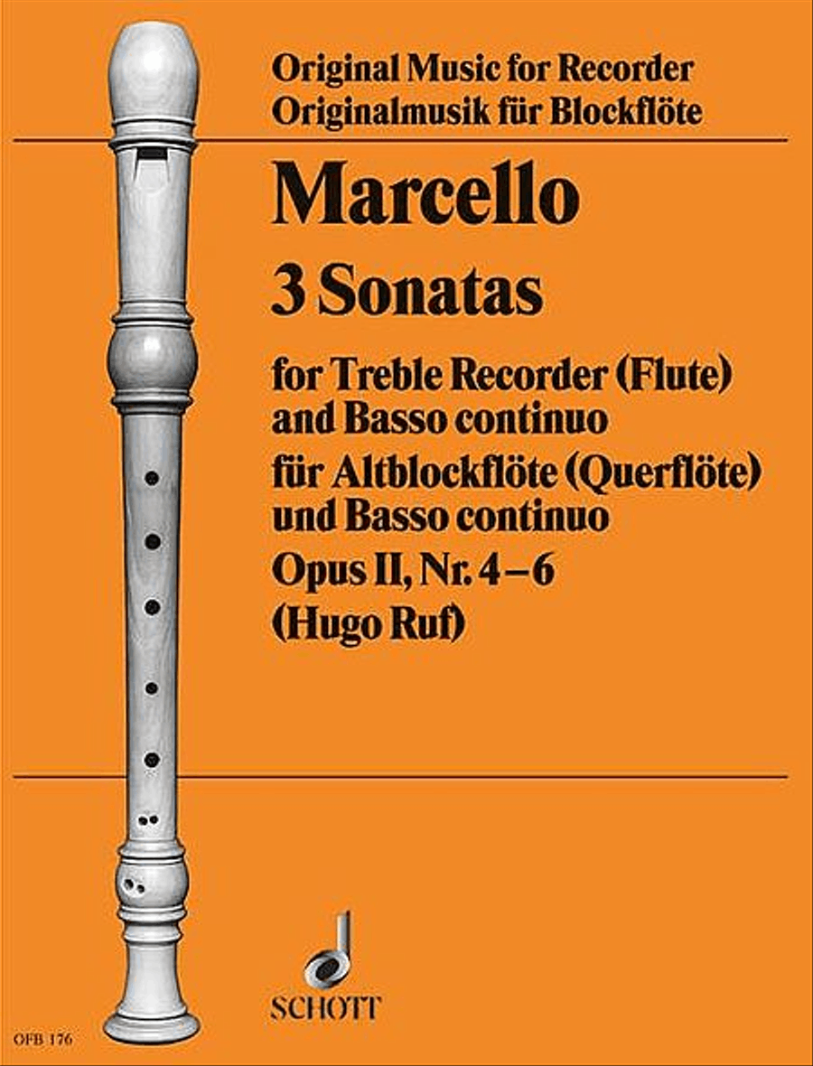 6 Sonatas, Op. 2, Volume 2 (4-6) Alto Recorder scores gallery preview page 1