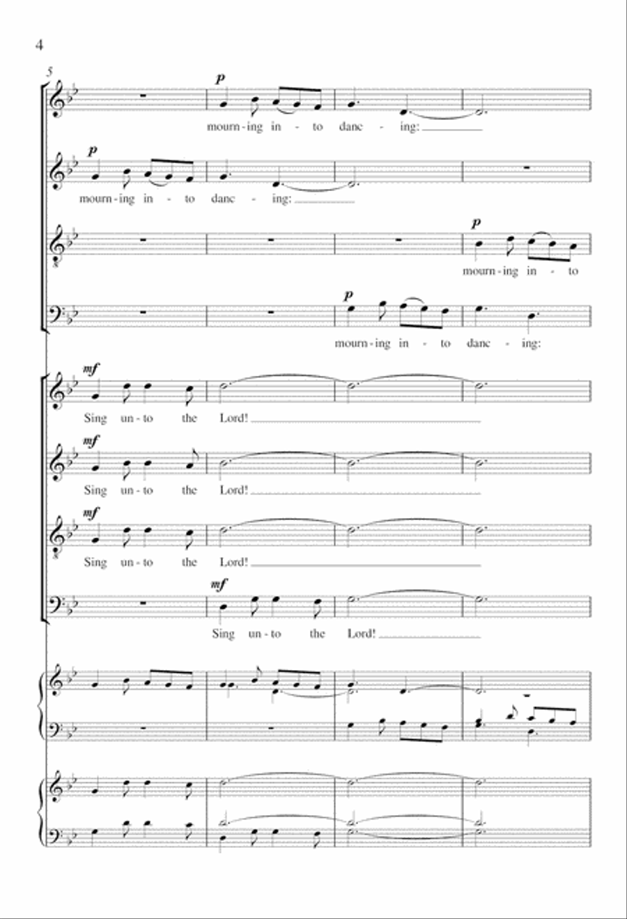 Mourning into Dancing from Suite Remembrance 4-Part scores gallery preview page 3