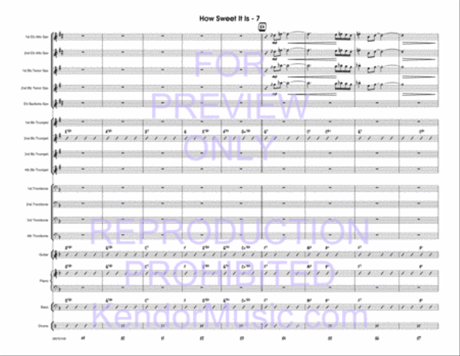 How Sweet It Is How Sweet It Is Jazz Ensemble scores gallery preview page 8