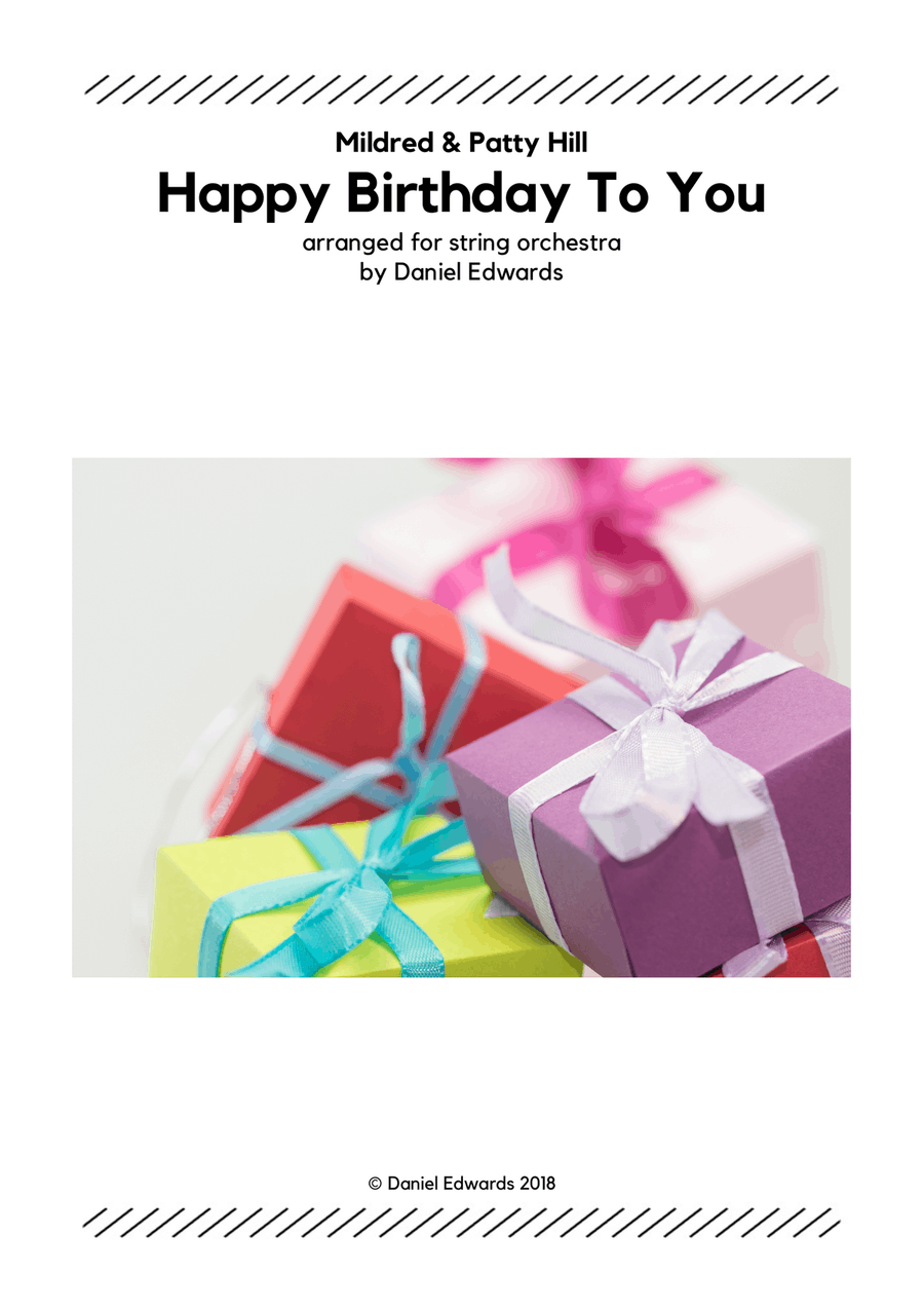 Happy Birthday To You - arranged for string orchestra String Orchestra scores gallery preview page 1