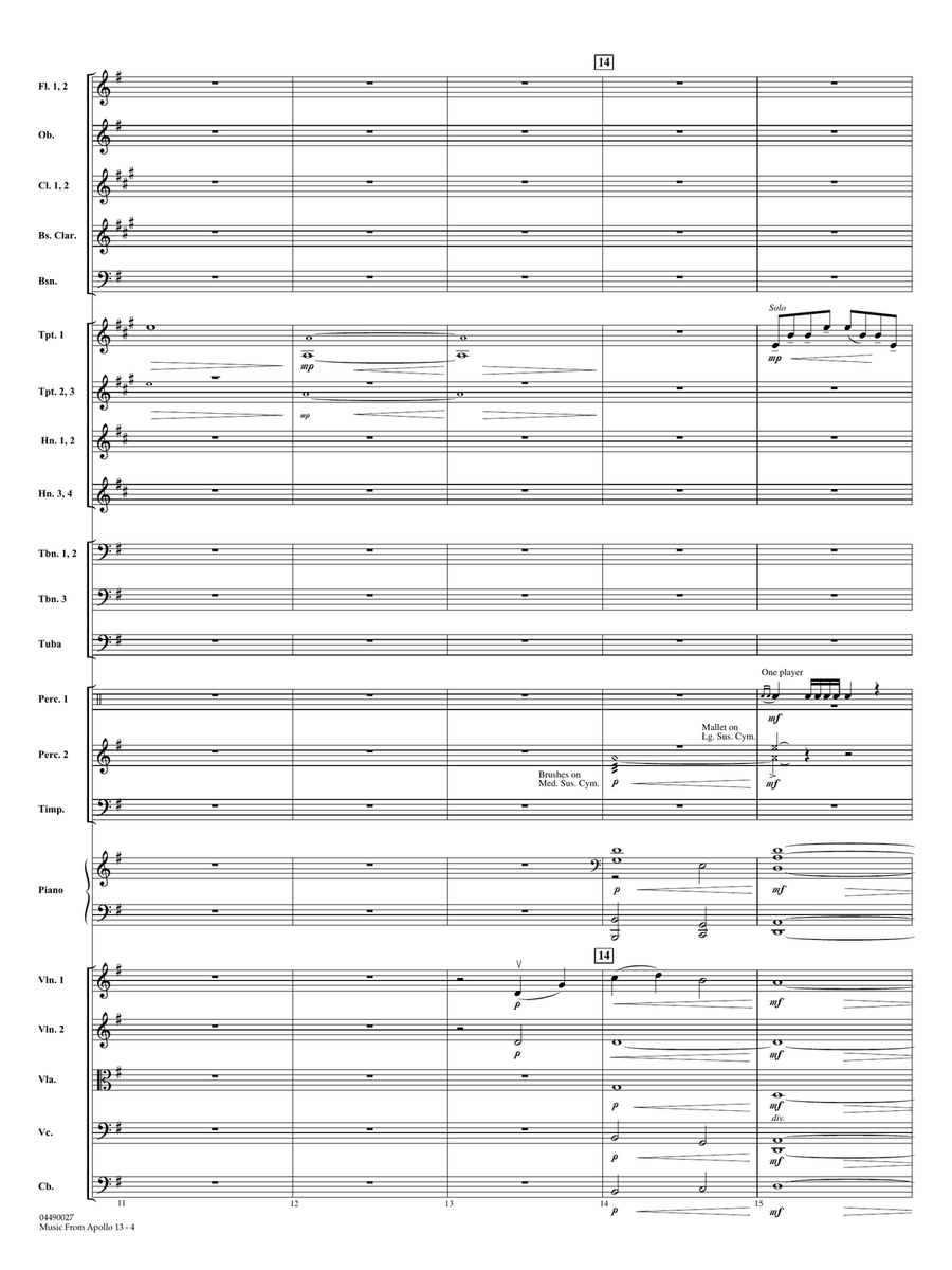 Music from Apollo 13 (arr. John Moss) - Full Score Full Orchestra scores gallery preview page 4