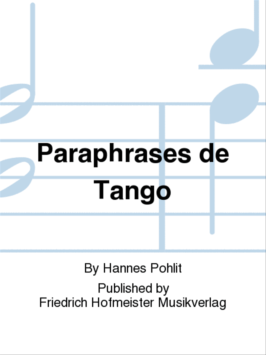 Paraphrases de Tango Piano Solo scores gallery preview page 1