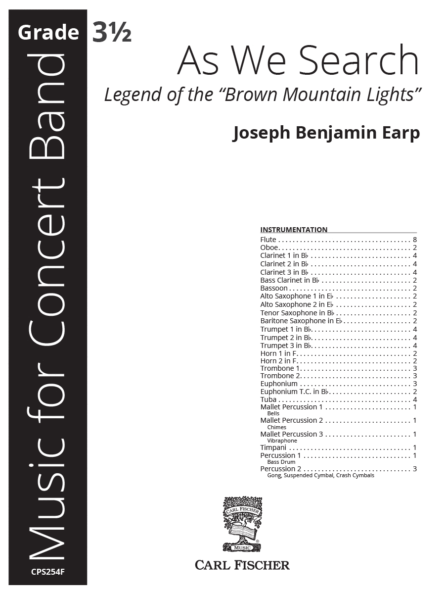 As We Search Concert Band scores gallery preview page 1