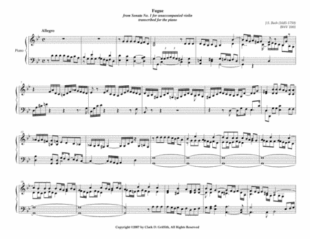 Fugue in G Minor (after Bach)