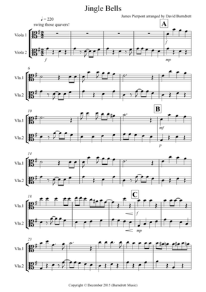 Jingle Bells (Jazzy Style!) for Viola Duet