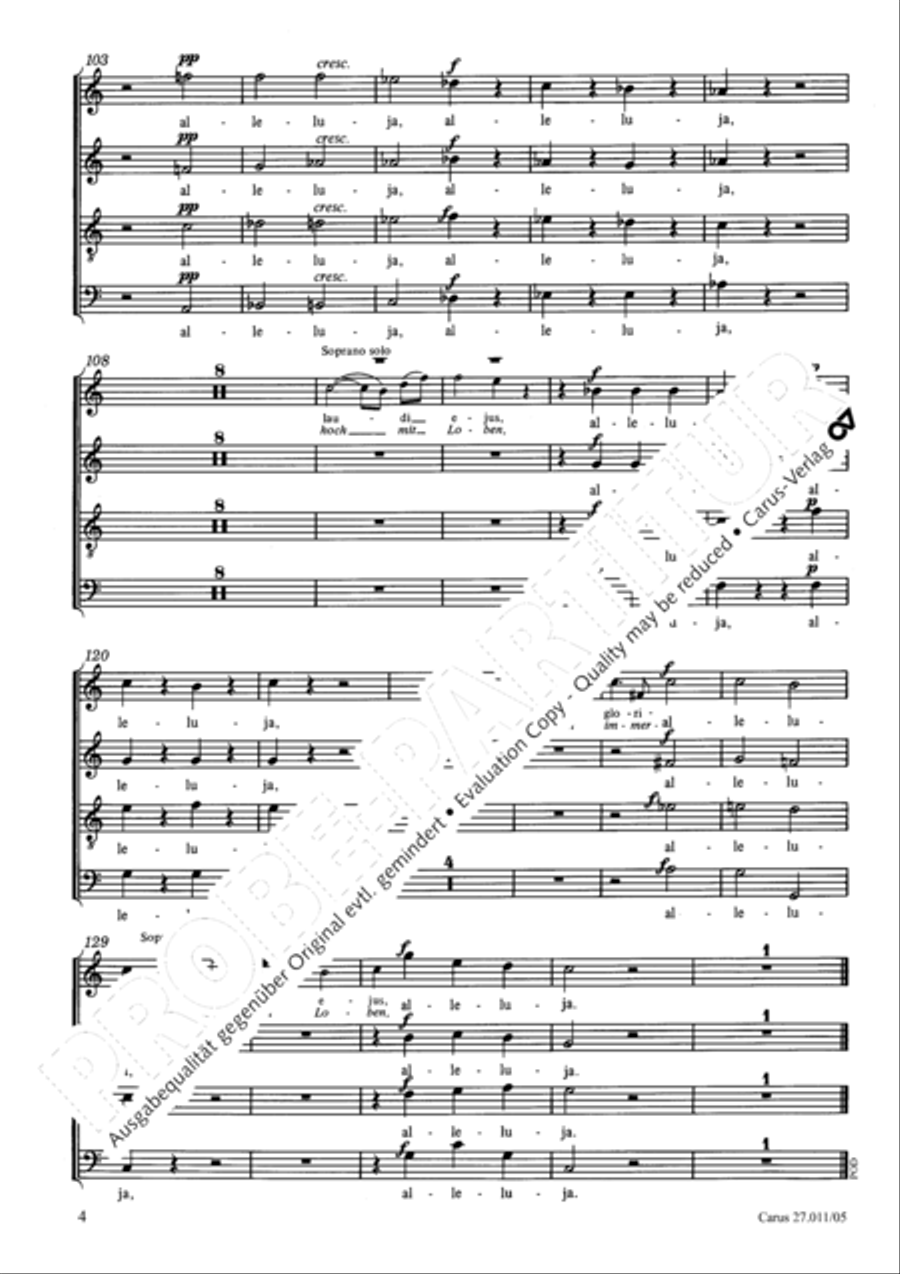 Jubilate Deo 4-Part scores gallery preview page 5