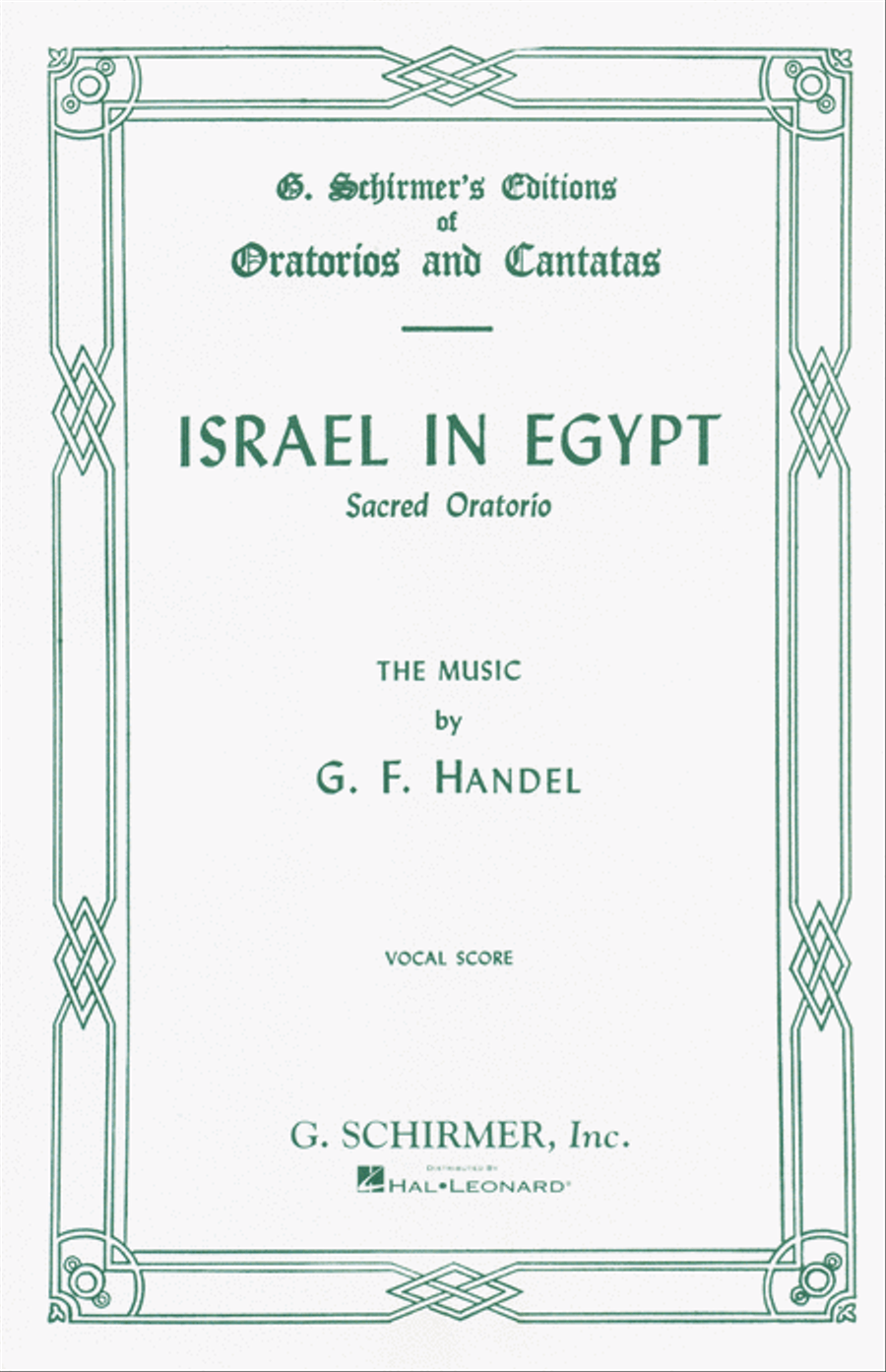 Israel in Egypt 4-Part scores gallery preview page 1