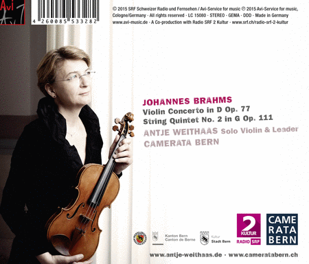 Brahms: Violin Concerto in D, Op. 77 -  String Quintet No. 2 in G, Op. 111