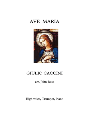 Book cover for Ave Maria (Caccini) High voice, Trumpet, Piano