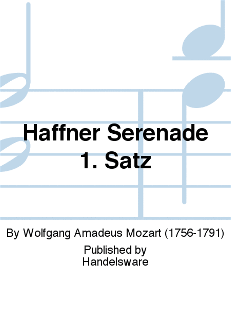 Haffner Serenade 1. Satz Flute Quartet scores gallery preview page 1
