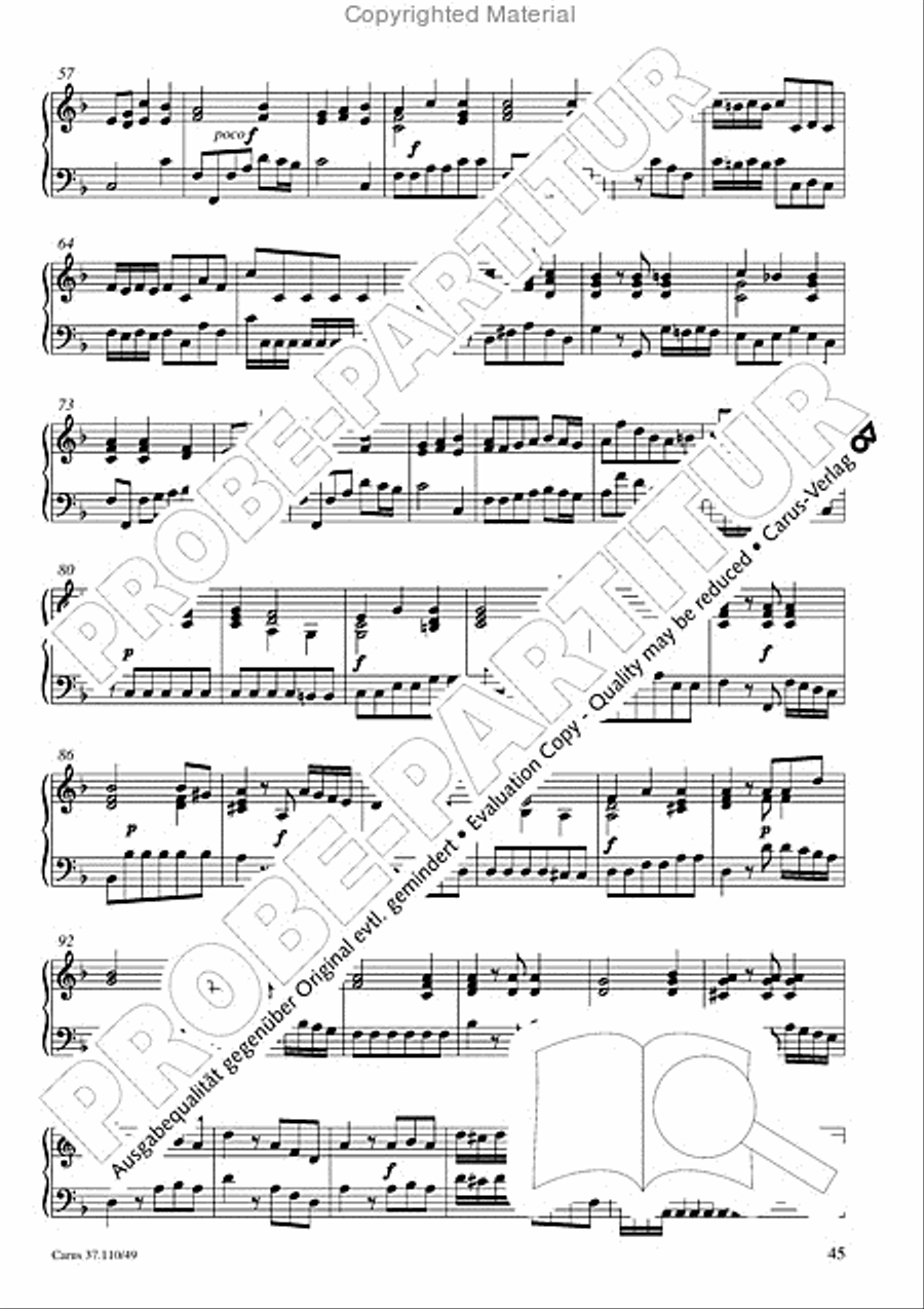 Markuspassion. Werkausgabe Reihe 1, Bd. 7 (Homilius) Organ scores gallery preview page 46