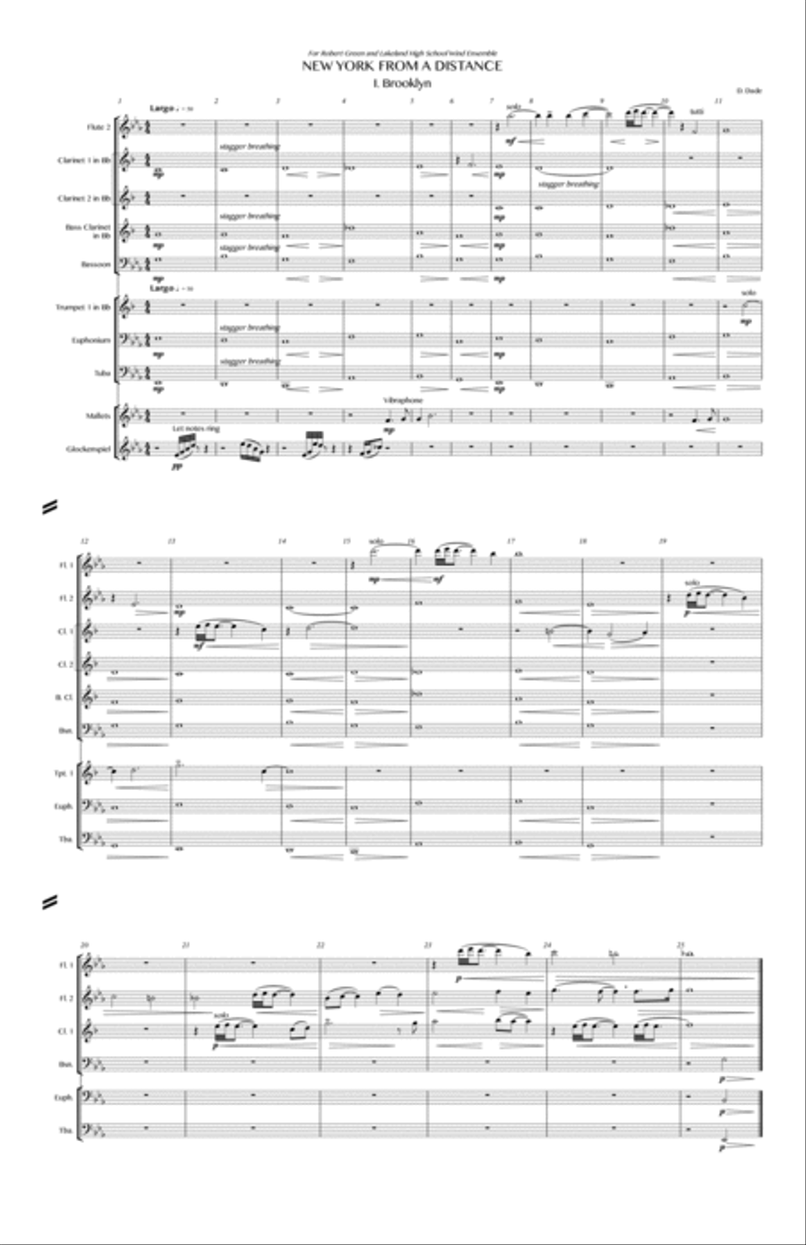 New York From a Distance Concert Band scores gallery preview page 4