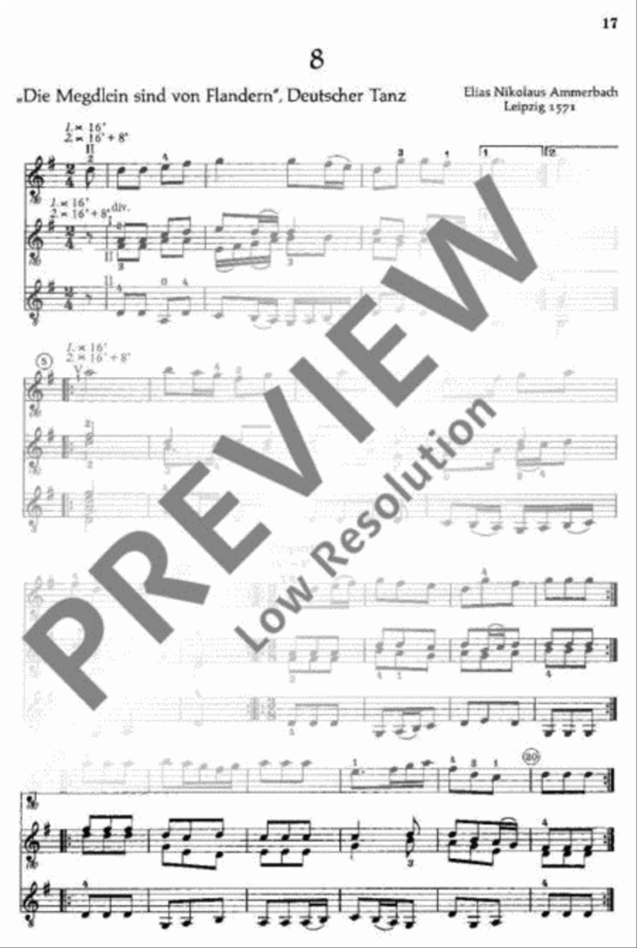 Alte Lautenmusik Guitar Ensemble scores gallery preview page 18