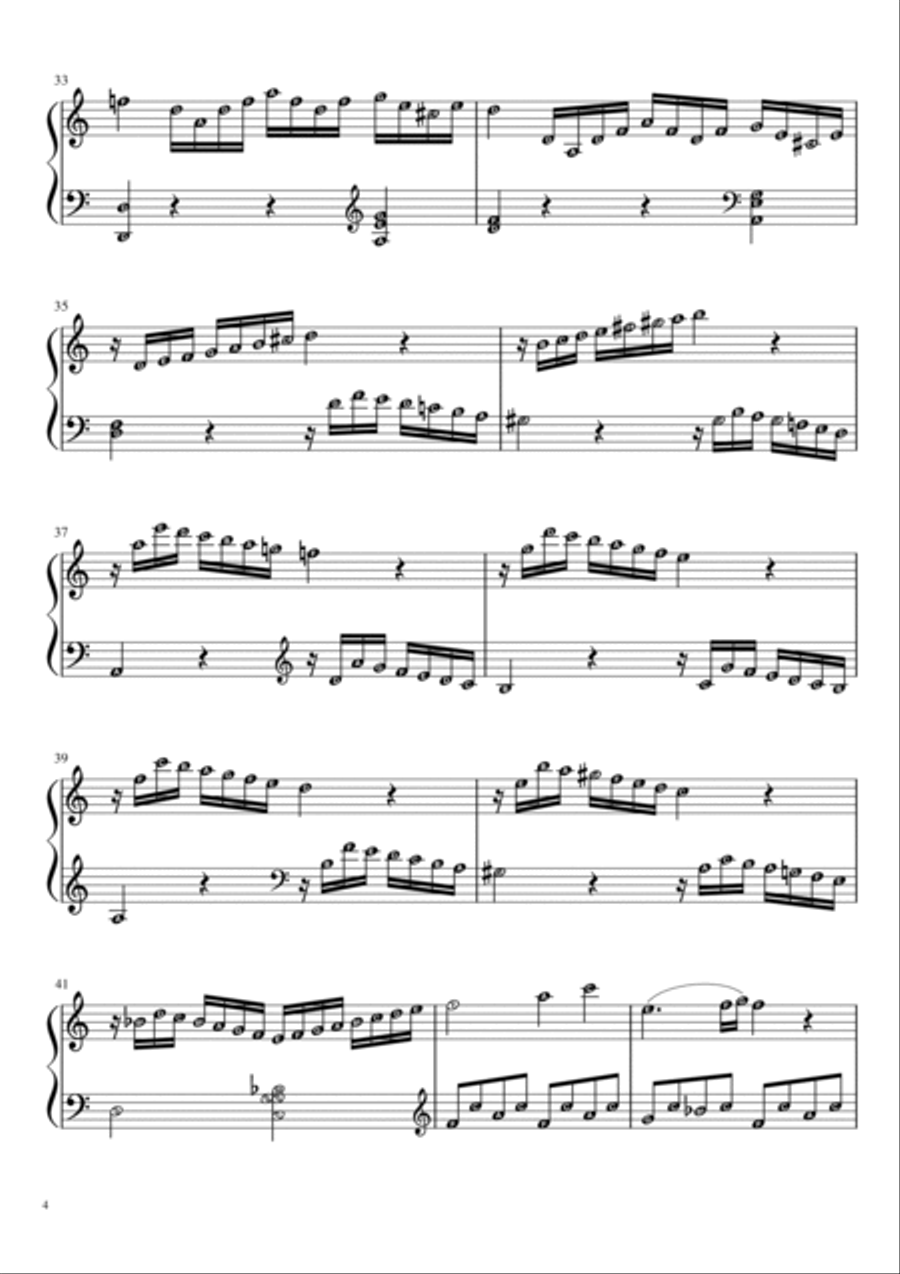 Piano Sonata No. 16 in C major K545 (1st Movt) MOZART | Solo Grade 5 with note names Piano Solo scores gallery preview page 4