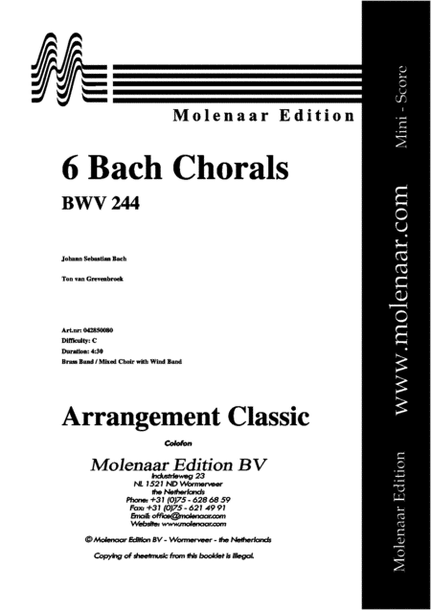 6 Bach Chorals image number null