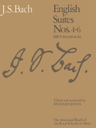 Book cover for English Suites, Nos. 4-6