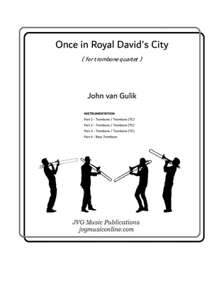 Book cover for Once in Royal David's City - Trombone Quartet