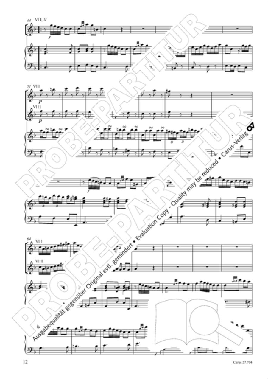 Concerto per il Clavi-Cembalo in F Violin scores gallery preview page 13
