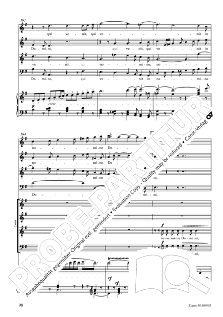 Missa solemnis Missa solemnis 4-Part scores gallery preview page 99