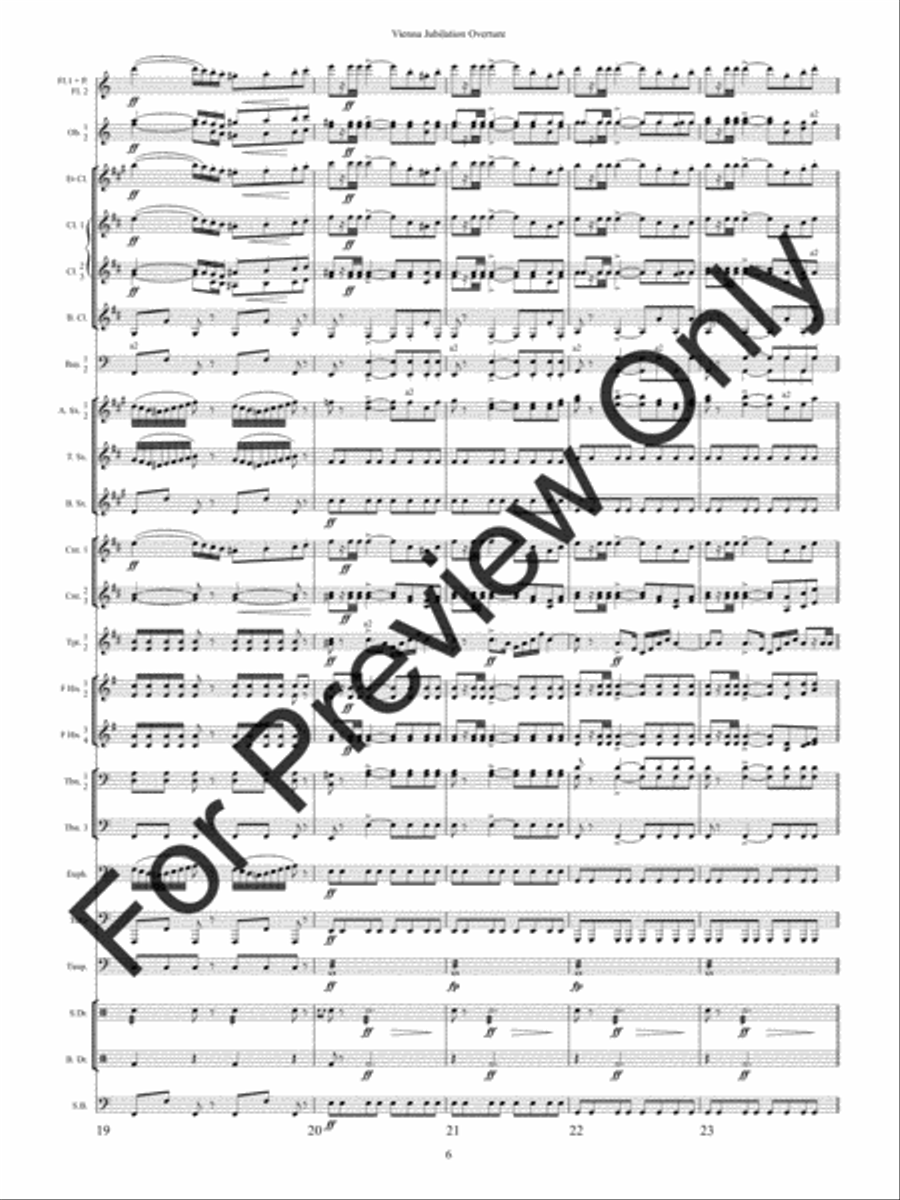 Vienna Jubilation Overture (Score) Concert Band scores gallery preview page 9