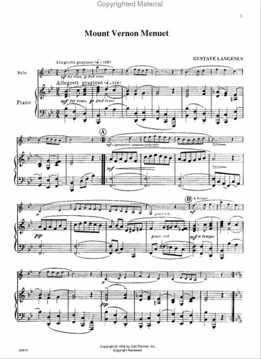 Festival Performance Solos - Clarinet Volumes 1 & 2 (Piano Accompaniment) Clarinet scores gallery preview page 2