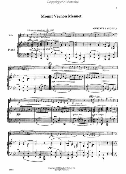 Festival Performance Solos - Clarinet Volumes 1 & 2 (Piano Accompaniment)