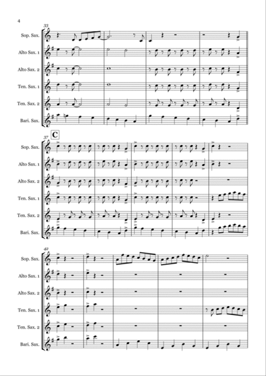 My Baby Just Cares For Me Woodwind Ensemble scores gallery preview page 4
