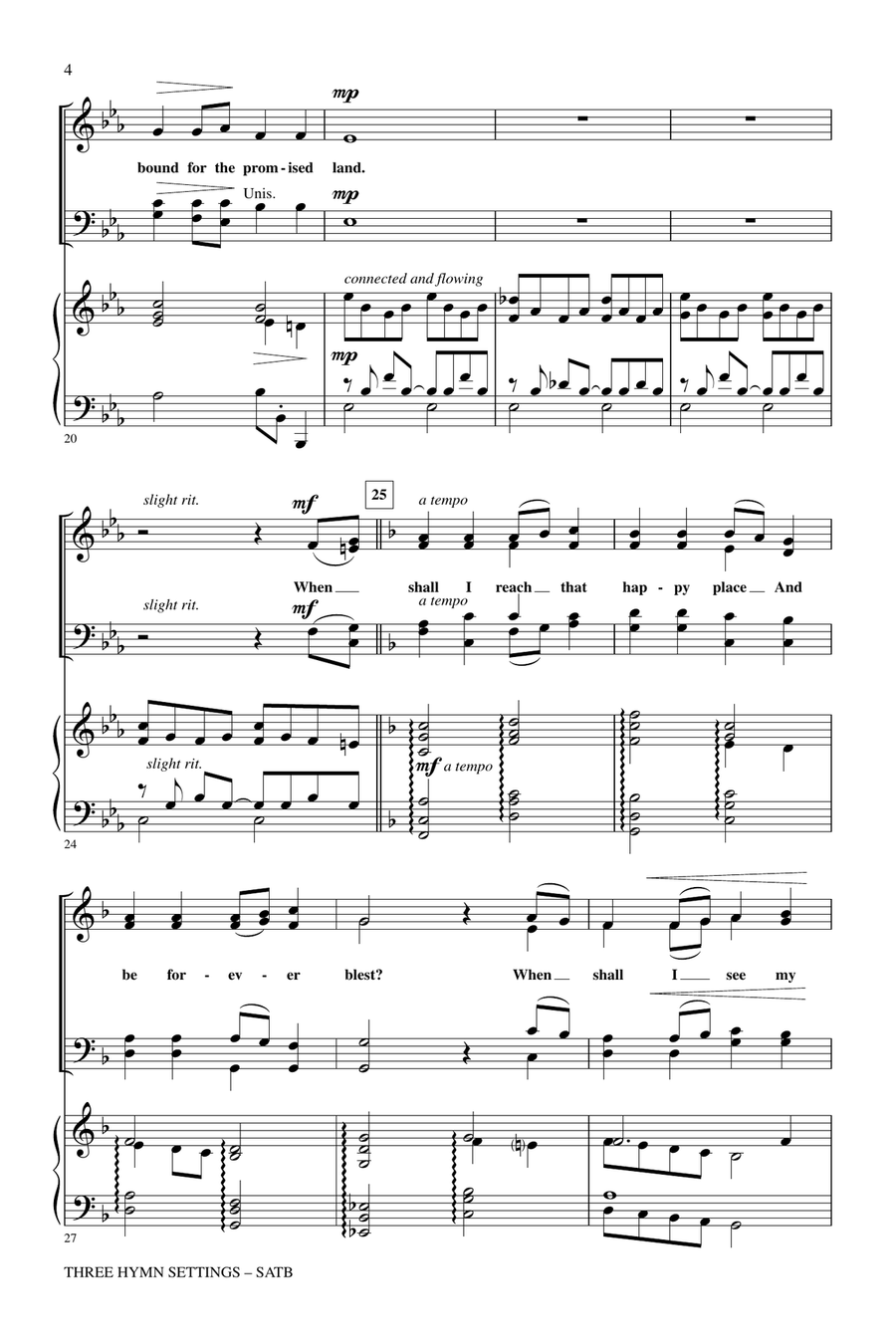 Three Hymn Settings 4-Part scores gallery preview page 3