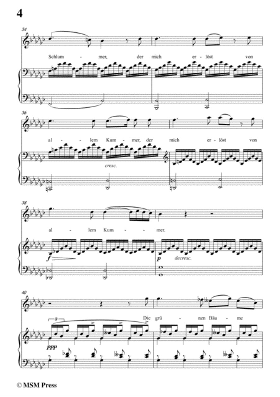 Schubert-Nachtstück,Op.36 No.2,in e flat minor,for Voice&Piano Voice scores gallery preview page 6