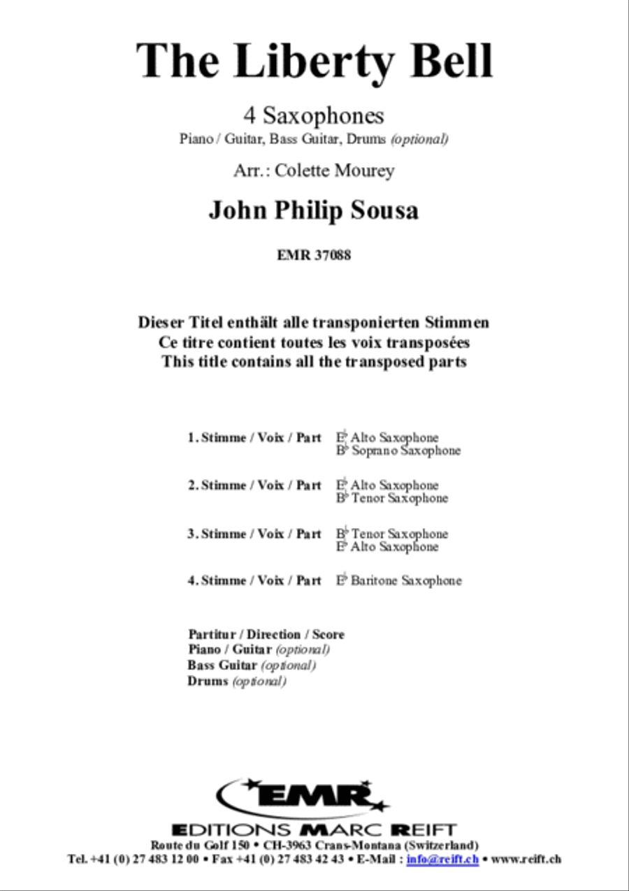 The Liberty Bell The Liberty Bell Saxophone Ensemble scores gallery preview page 2