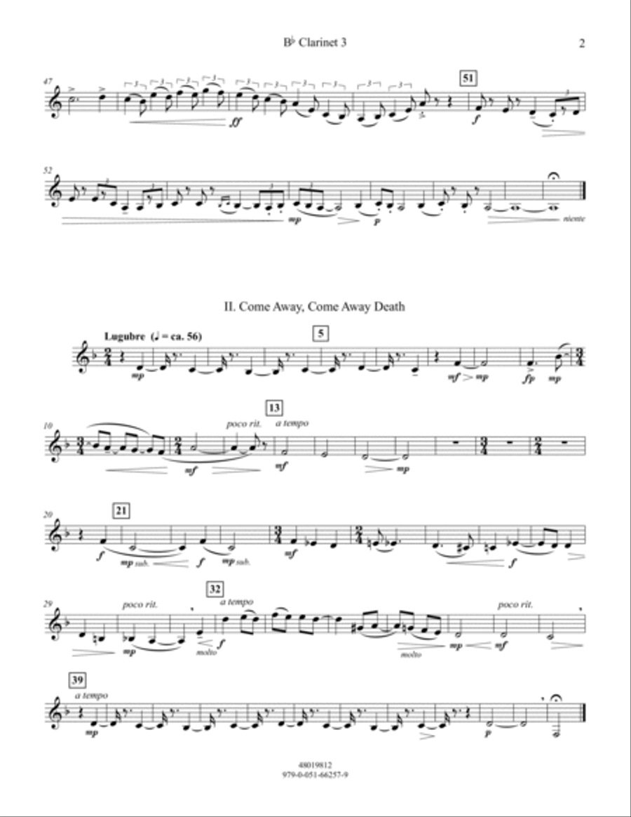 Lyric Suite - Bb Clarinet 3 Concert Band scores gallery preview page 2