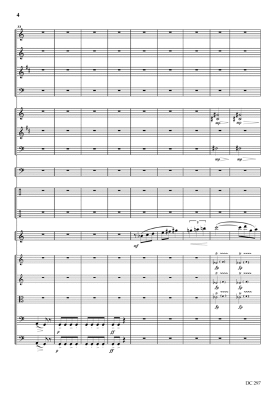 Conversation Concerto No.3 - for flute and orchestra [score] Percussion Ensemble scores gallery preview page 6