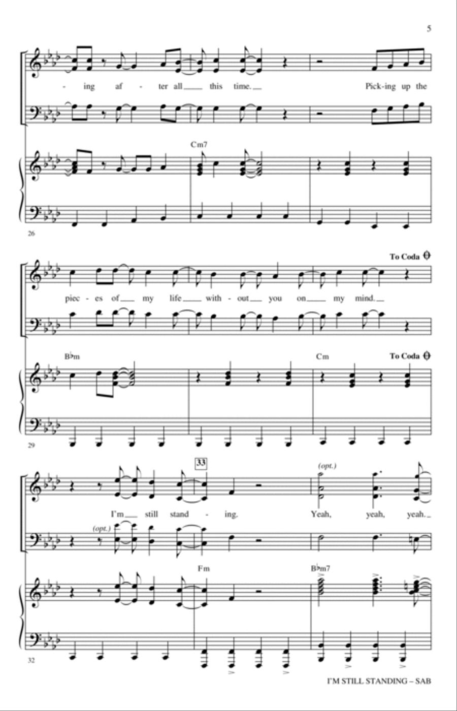 I'm Still Standing (arr. Pete Schmutte) 3-Part scores gallery preview page 4