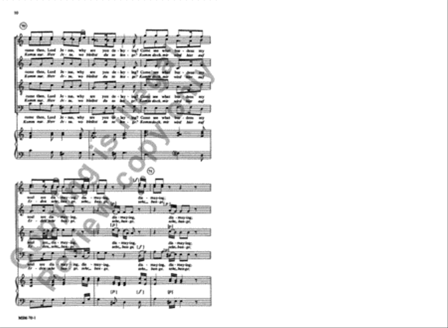 Dearest Lord Jesus, Why Are You Delaying SSATB scores gallery preview page 9