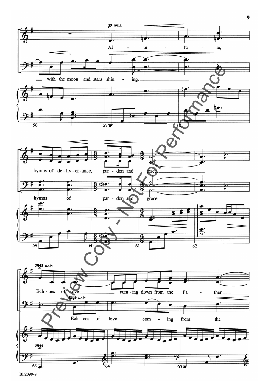 Anthems of Love Anthems of Love 4-Part scores gallery preview page 9