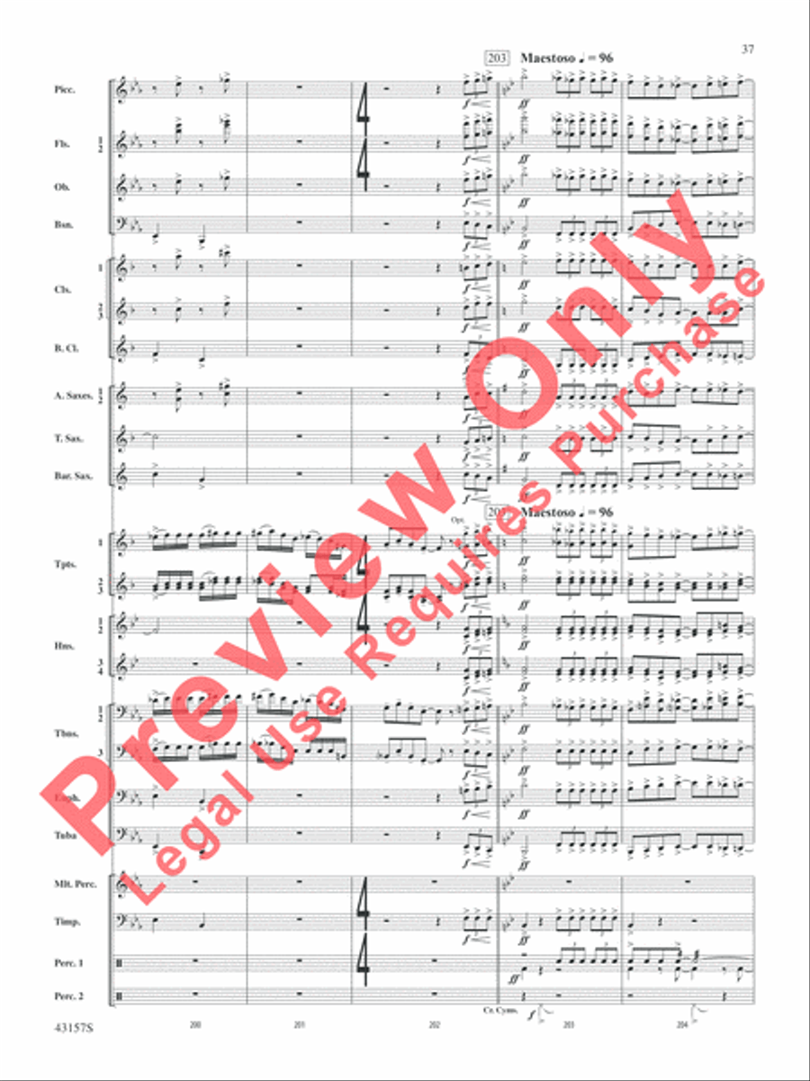 Gershwin by George! Concert Band scores gallery preview page 38