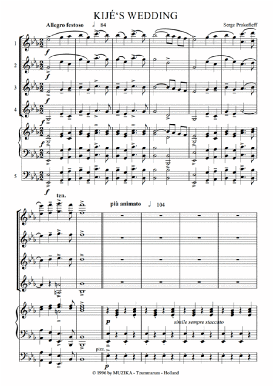 Kijé's Wedding Kijé's Wedding Set of Parts scores gallery preview page 3