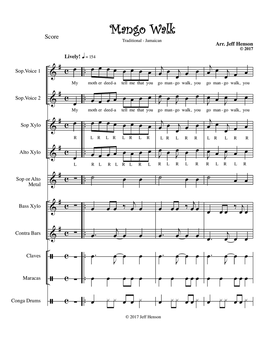 Mango Walk Choir scores gallery preview page 3