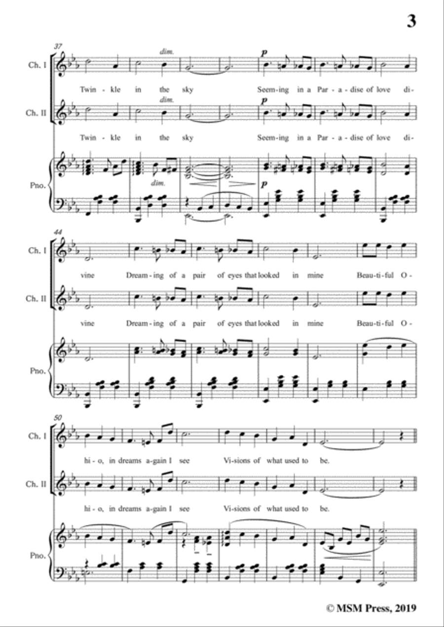 Mary Earl-Beautiful Ohio,in E flat Major,for Voice and Piano Voice Solo scores gallery preview page 5