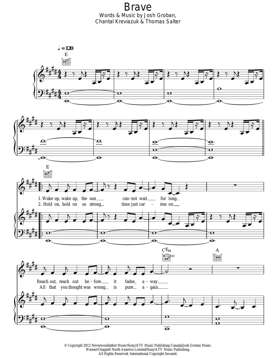 Brave Acoustic Guitar scores gallery preview page 1